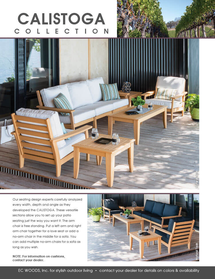 DGA Design EC Woods Outdoor Poly Furniture Brochure Page 2