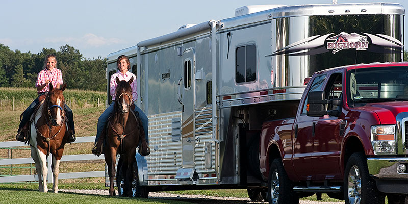 DGA Design Lakota Bighorn Horse Trailer with Models Photography