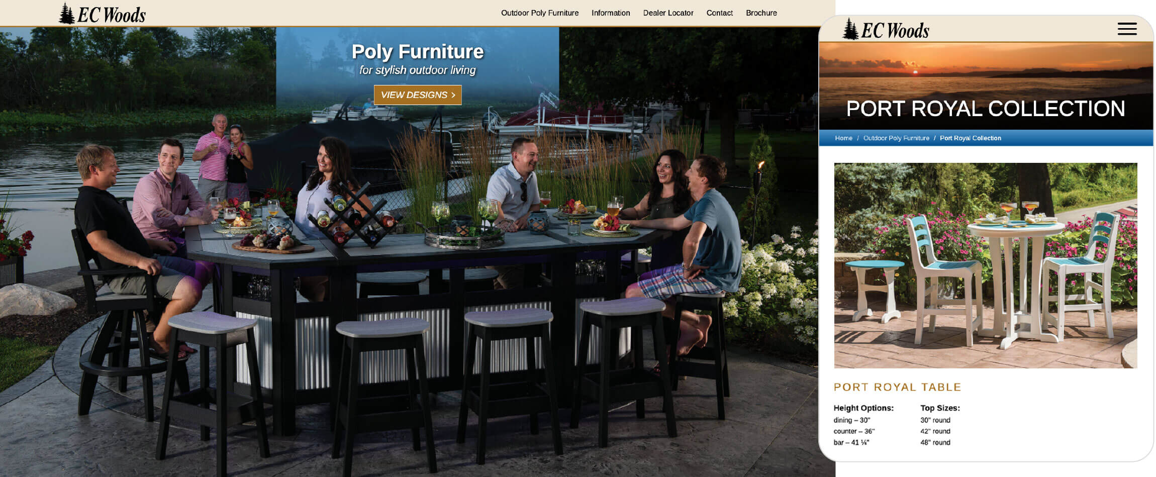 DGA Design Website Development EC Woods Outdoor Poly Furniture